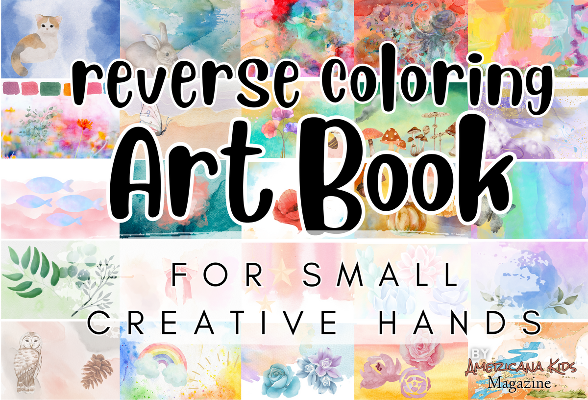 Reverse Coloring Art Book – Americana Kids Magazine